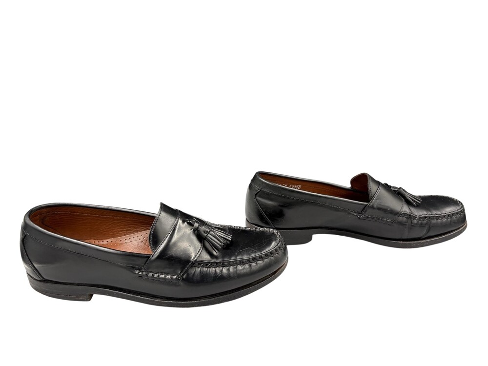 Allen Edmonds Stowe Tassel Loafers Mens Size 11D Black Leather Slip On USA